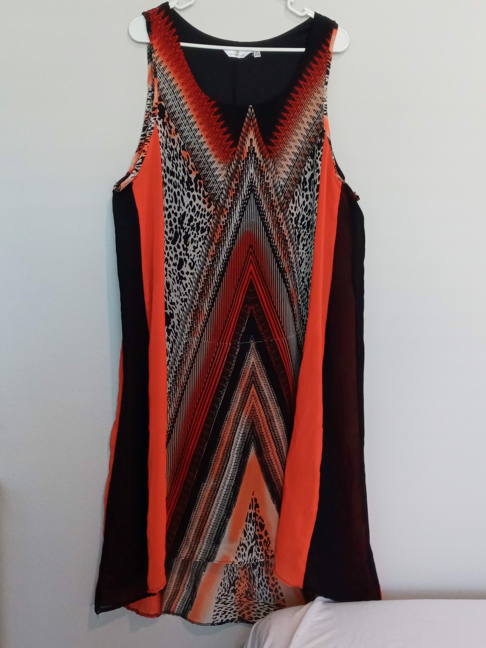 Mlle Gabrielle Black Top with Subtle Patterned Trim